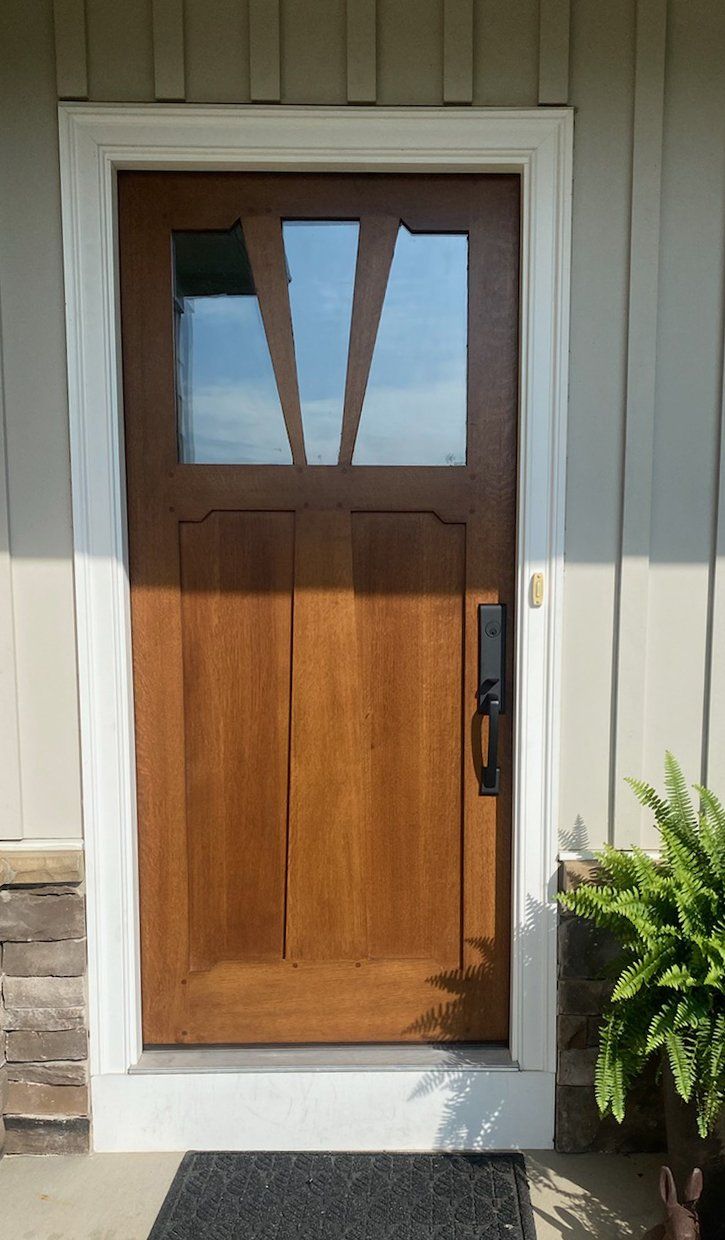 27158 Quarter sawn white oak wood exterior door