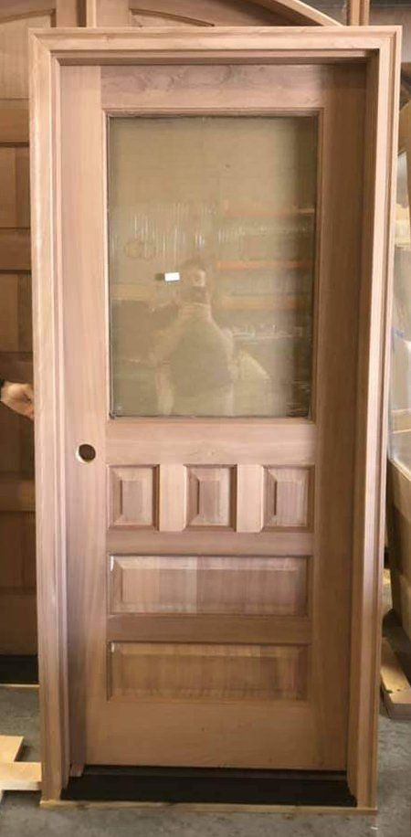 Historic reproduction mahogany exterior door