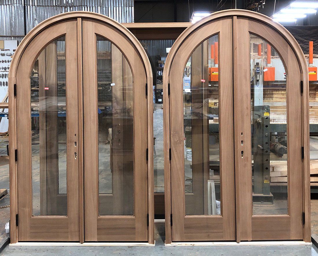 Round top double doors