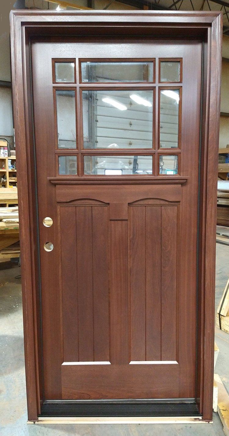 Mahogany 1/3rd lite door Finished in rosewood