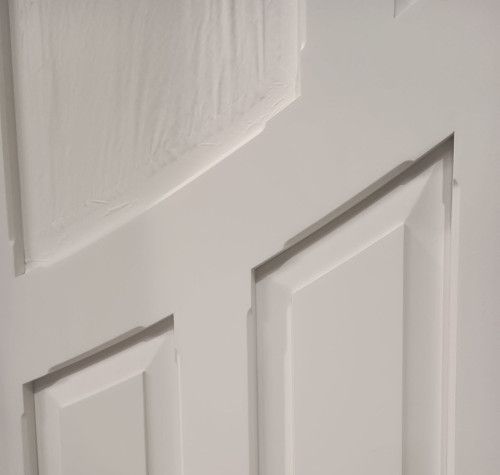 #29014 Primed - detail
Paint grade Sapele Mahogany
Full radius, square profile with chamfering and Flemish glass.