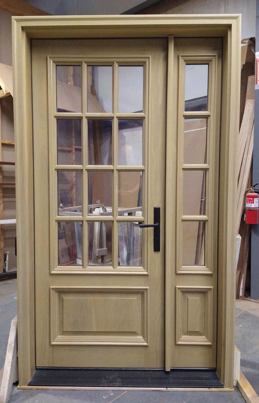 Flat Sawn White Oak Double door unit Custom color match stain