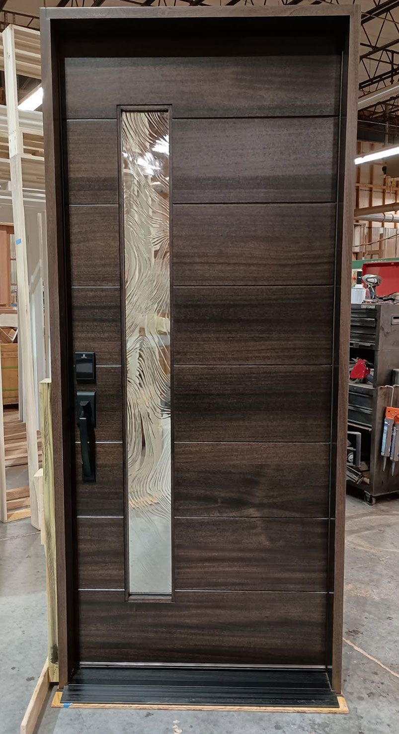 Dantonio #28793
Mahogany flush door
Baroque glass
Stained Minwax Ebony
Alexandria, VA