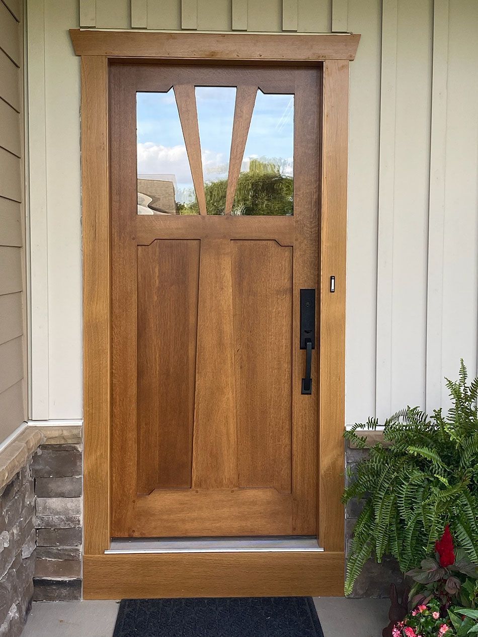 Frank Loyd Wright Style Qtr Sawn White Oak front door