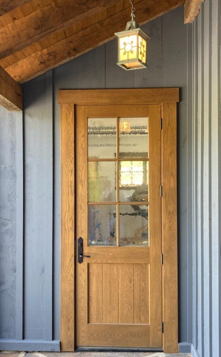 Potomac Half Lite single exterior white oak door