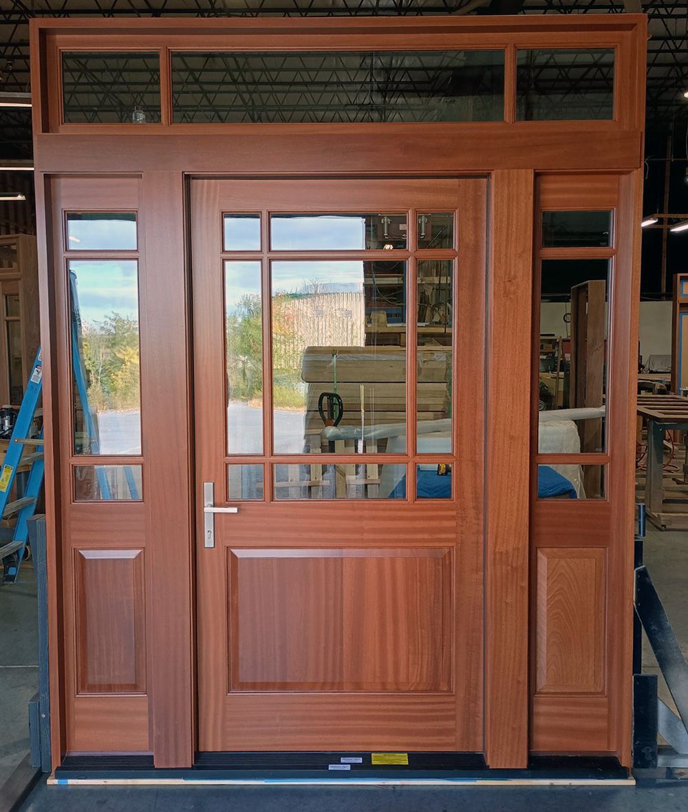 Jackson #28563
Mahogany front door unit 
Finished in Chaparral
Panama City, FL