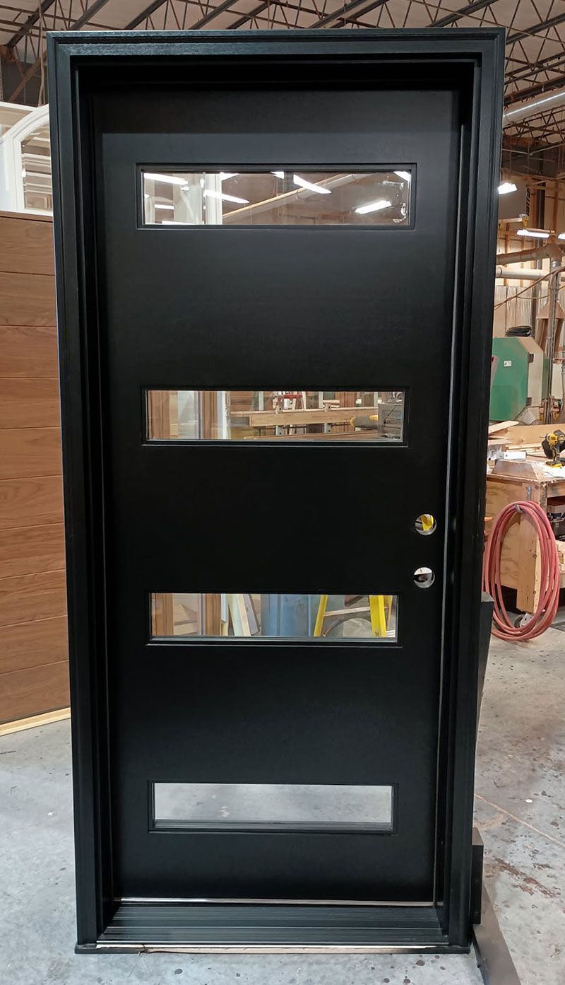 KHE #28892
Mahogany door 
Painted black
Harvey Cedars, NJ