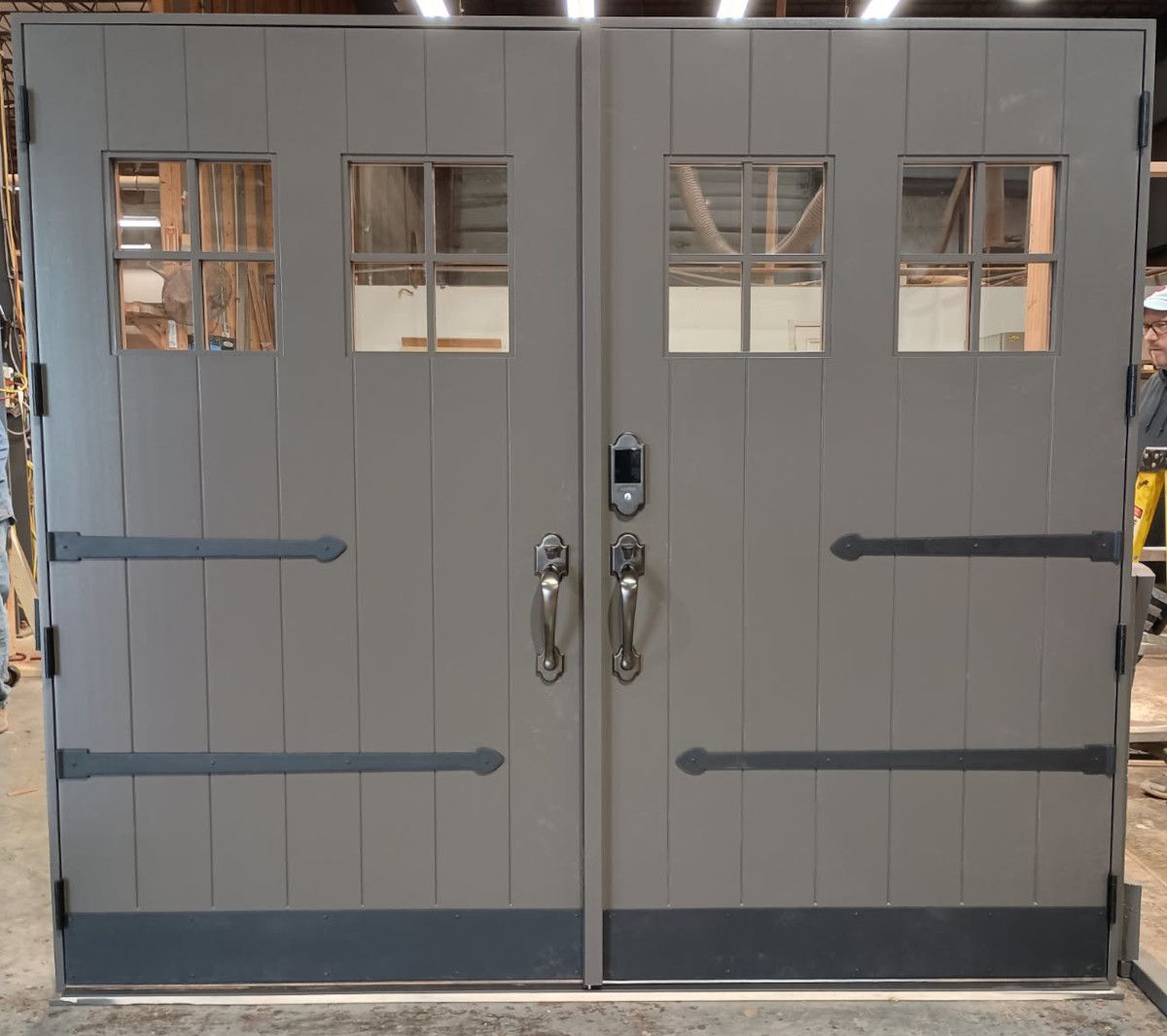 Kelly #29136
Mahogany carriage house double door
Clear coat interior
Custom color match painted exterior
Sparta, NJ