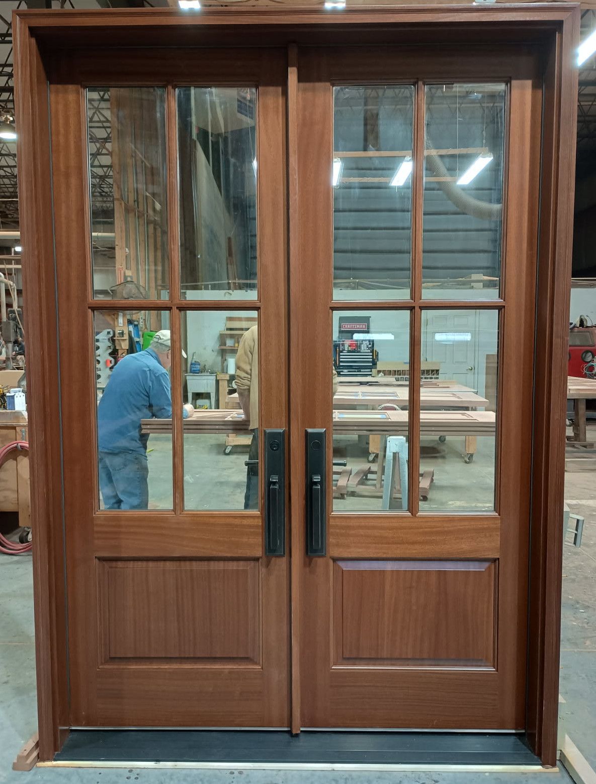 Law #29015
Mahogany door finished in saddle
Emtek Melrose mortise lock
Moorestown, NJ