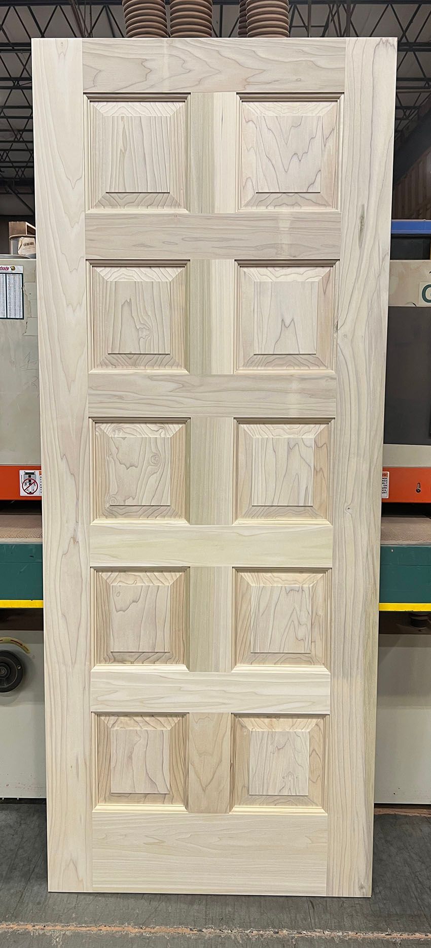 10 panel Poplar interior door slab