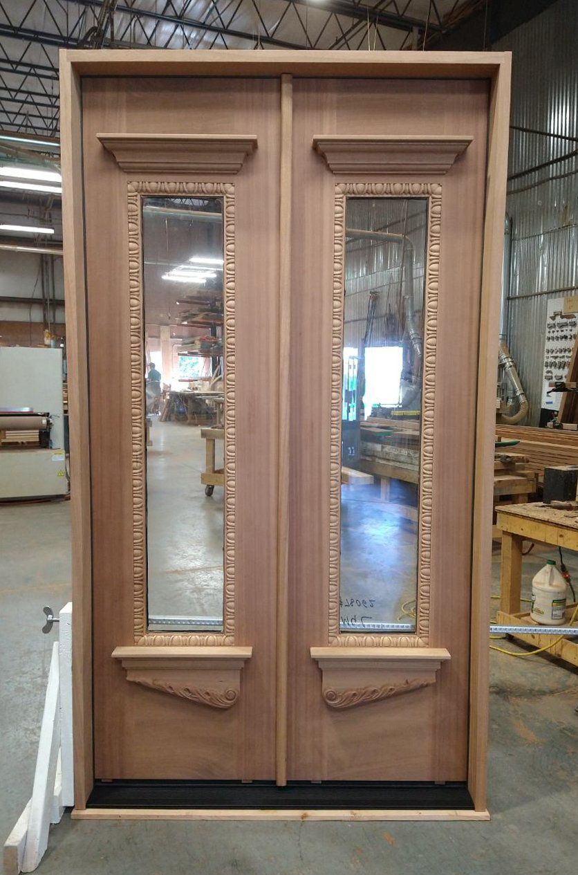 Miceli #27599 Mahogany door with custom carvings & mouldings