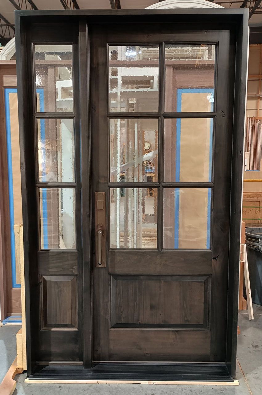 Morpheus #28835
Knotty Alder door, Seedy glass
Finished in Chocolate
Rocky mountain mortise lock
State College, PA