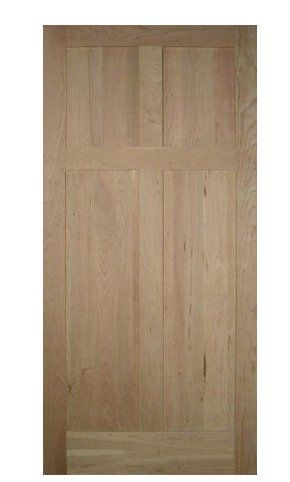Solid wood interior door with 4 panels craftsman style