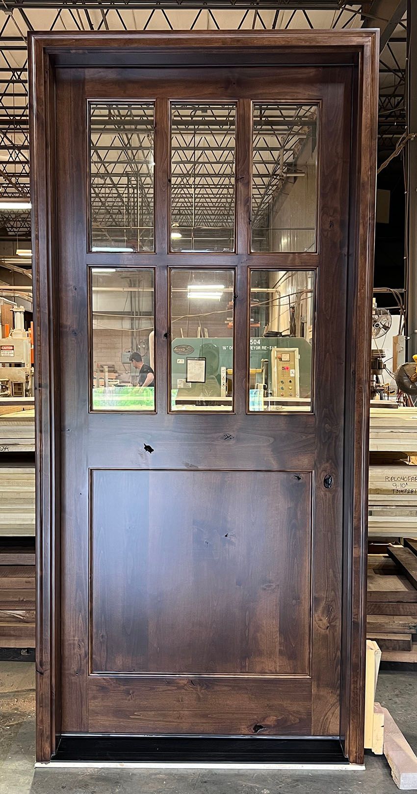 Knotty Alder Door Finished in Chappo