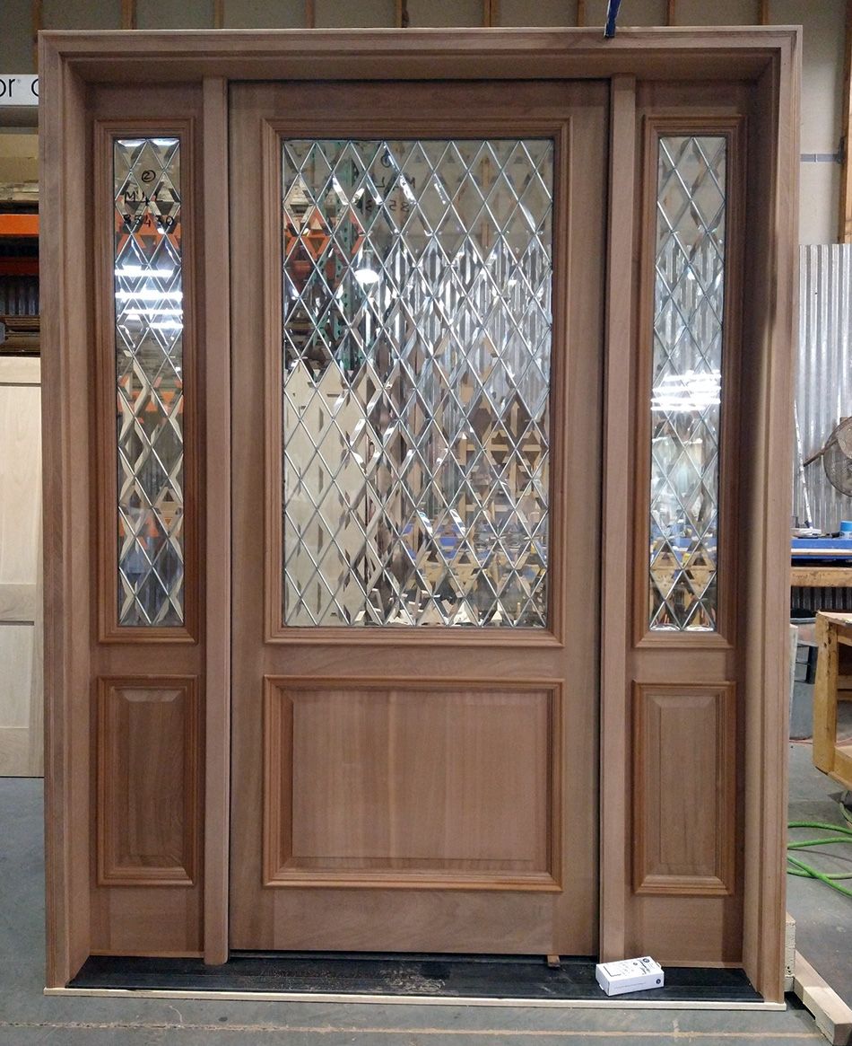 Patrick golden homes #27964 Mahogany  Diamond beveled zinc caming glass