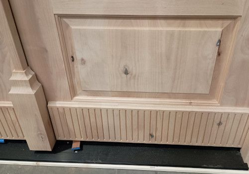 Tlg/Gaylord #29038
Knotty Alder (open for customer to install their glass)
Unfinished
Custom t-astragal & kick plate millwork
Rock Hill, SC