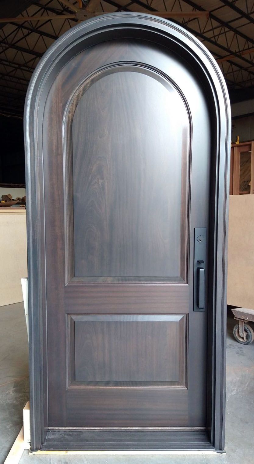 Mahogany radius top door Finished in chocolate