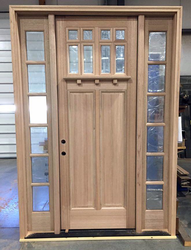 Craftsman door with sidelites