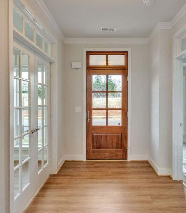 Classic 6 lite mahogany door with transom