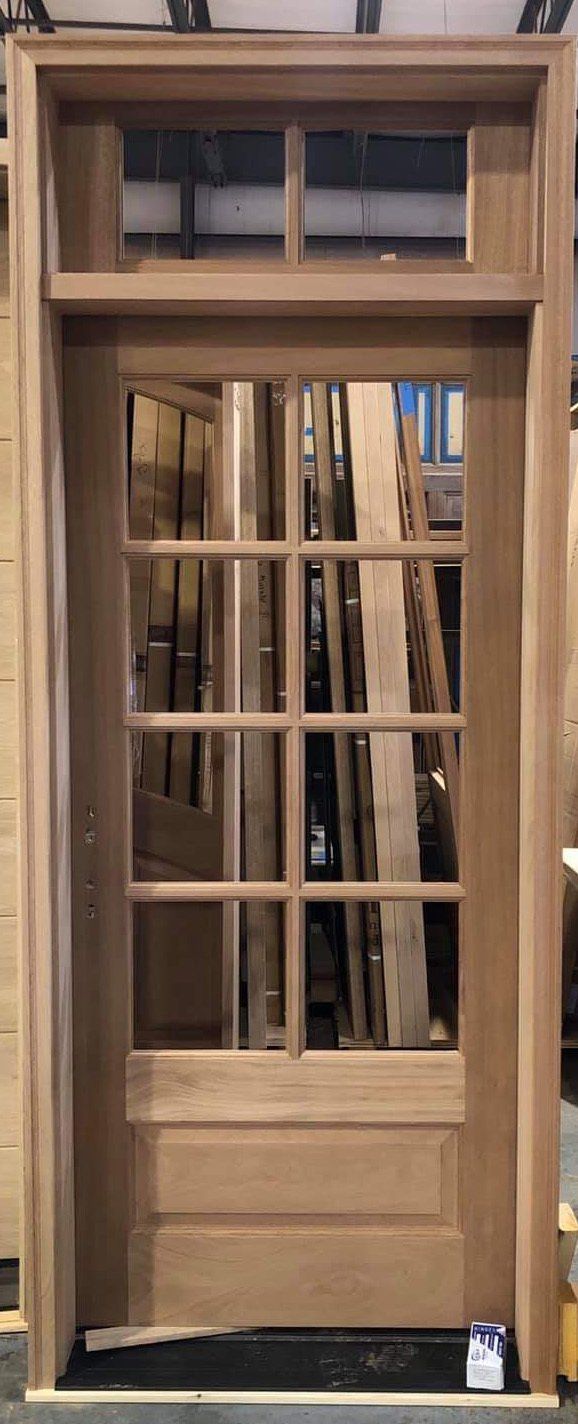 8 lite mahogany door with transom