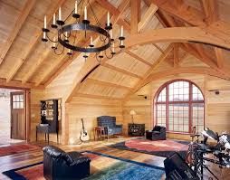 wooden home recording studio