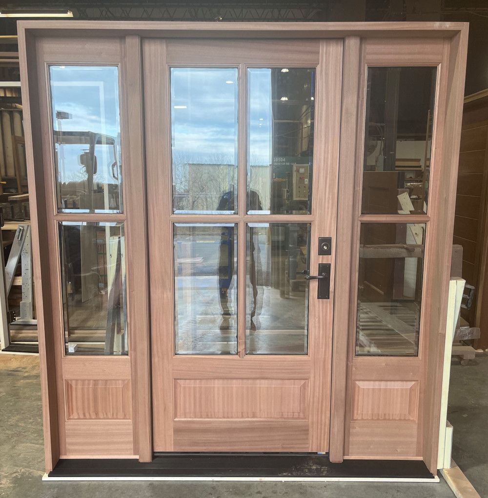 Kuzel #29165
Mahogany door 
Beveled glass
Park Ridge, IL