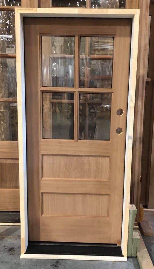 Unique 4 lite mahogany exterior door