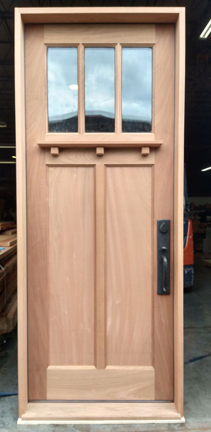 Mahogany craftsman exterior door