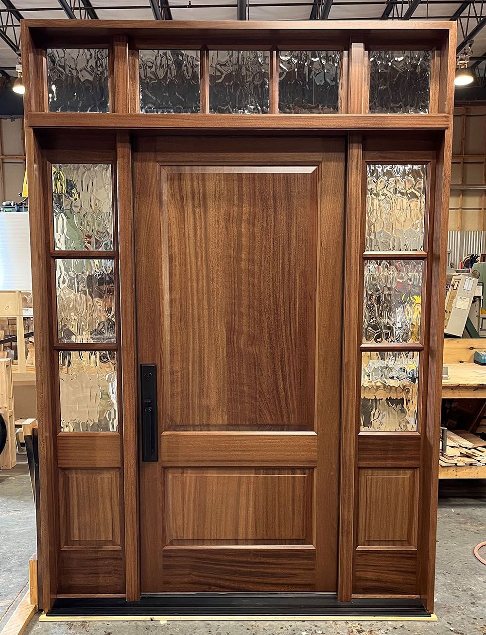 Snead #28477
Mahogany door, Flemish glass
Finished in minwax special walnut