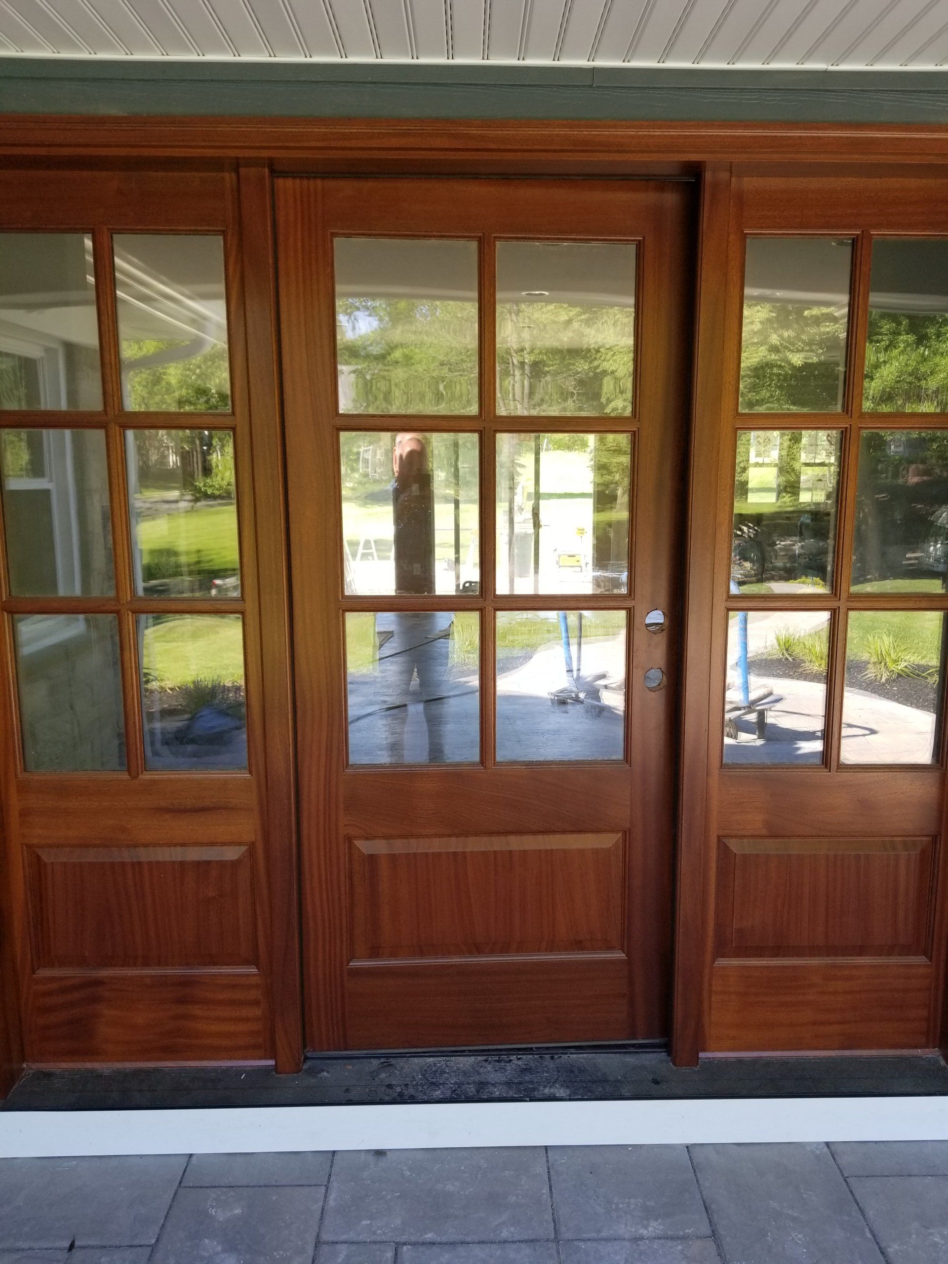 Awesome 6 light mahogany front entry door with 20