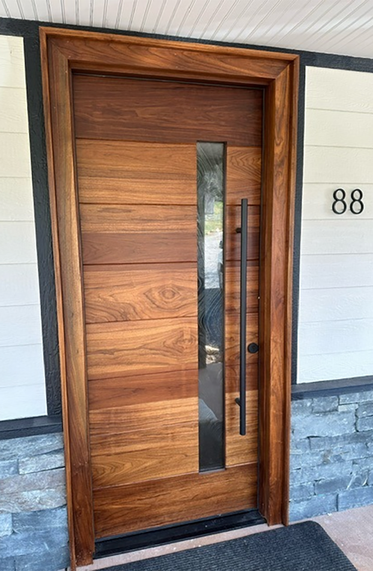 Wishart #28258
Walnut flush door  - exterior view
Customer did the finishing
Clyde, NC