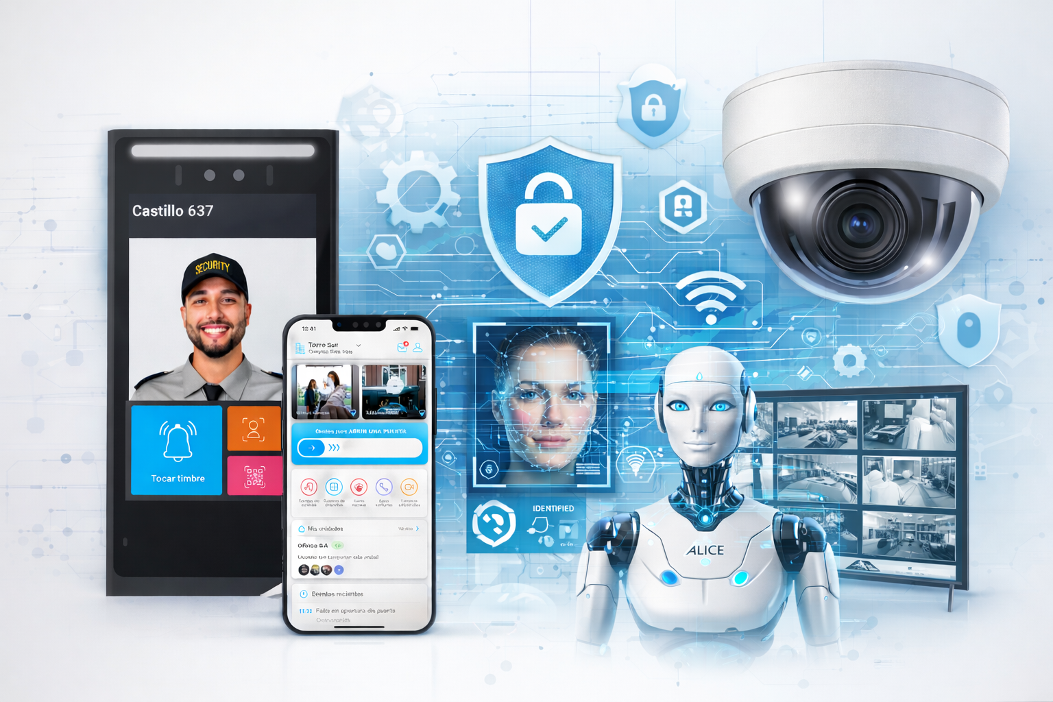CCTV, monitoreo inteligente ALICE y Guarda Virtual con protección de datos certificada ISO 27001