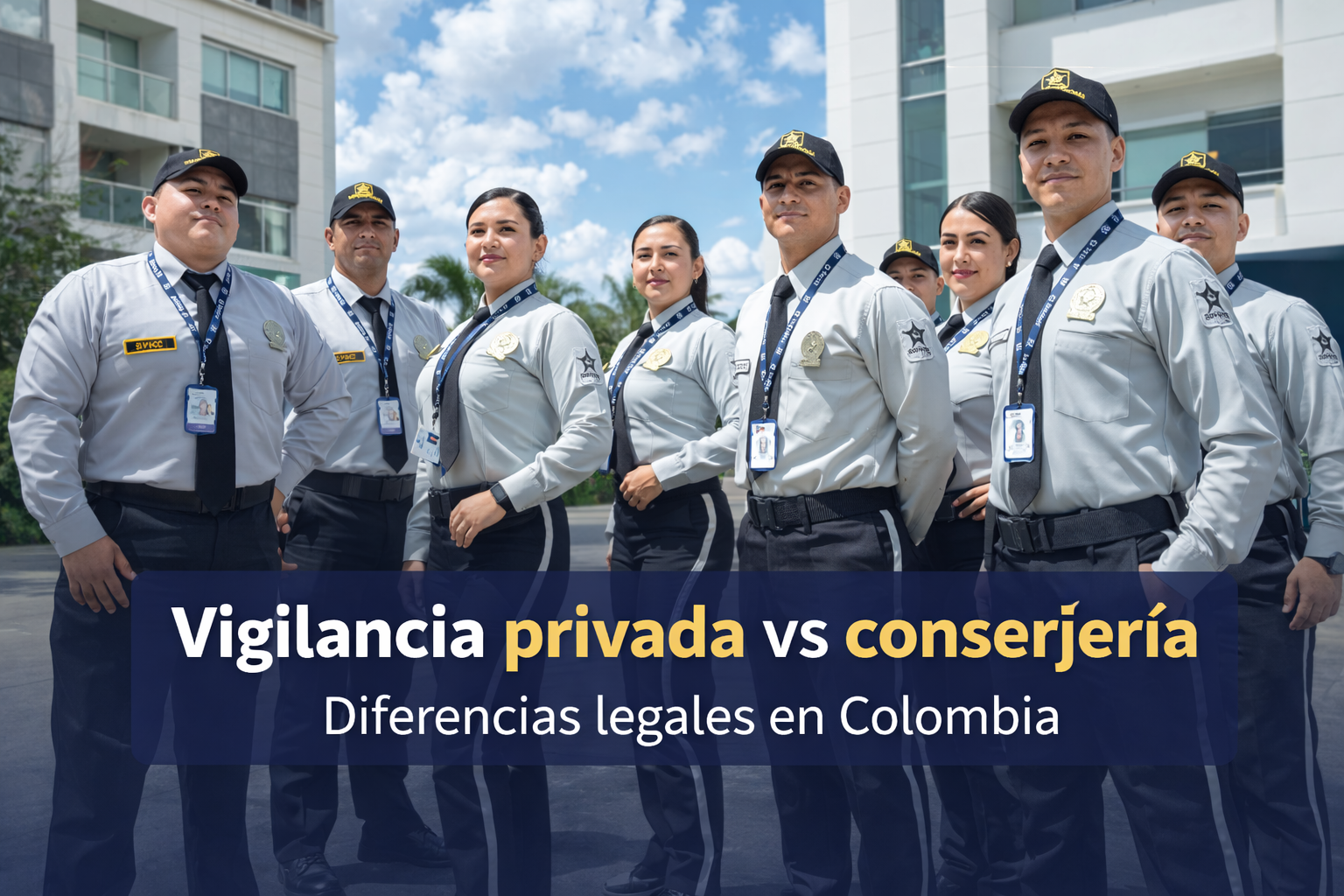 Vigilantes de seguridad privada de Sevicol en entorno corporativo en Colombia