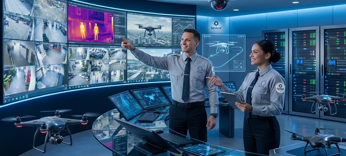 Seguridad electrónica inteligente con IA aplicada a videovigilancia, análisis de riesgos y monitoreo