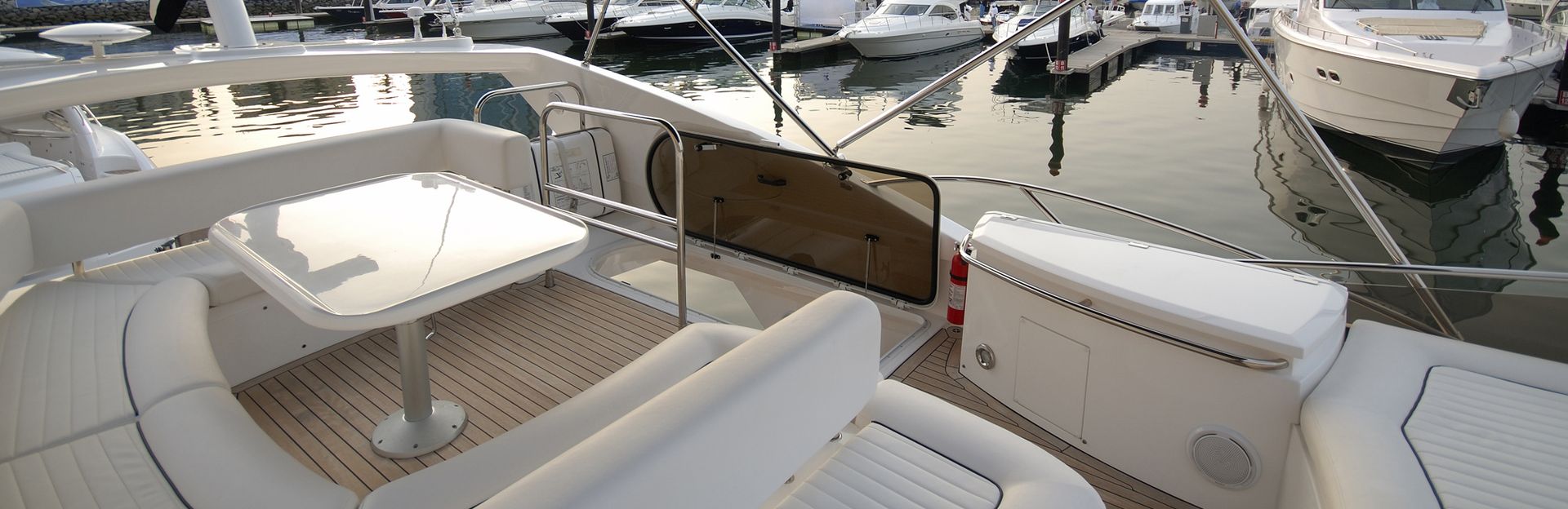 Contact Hamilton Auto & Marine Trimmers for luxury boat