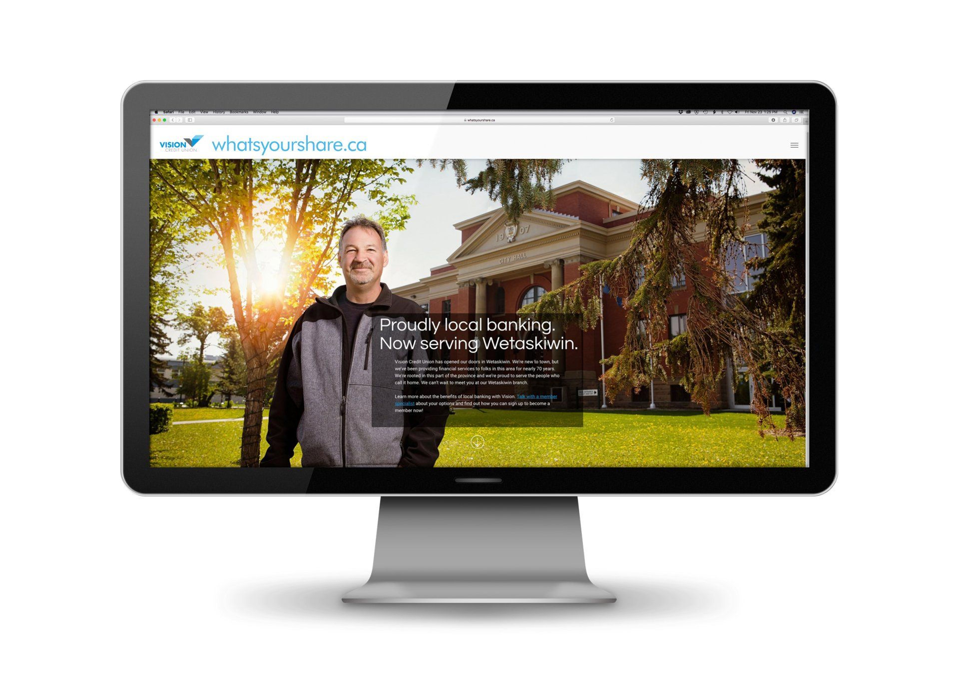 MARKETING CAMPAIGN LANDING PAGE FOR VISION CREDIT UNION BY IVY DESIGN INC