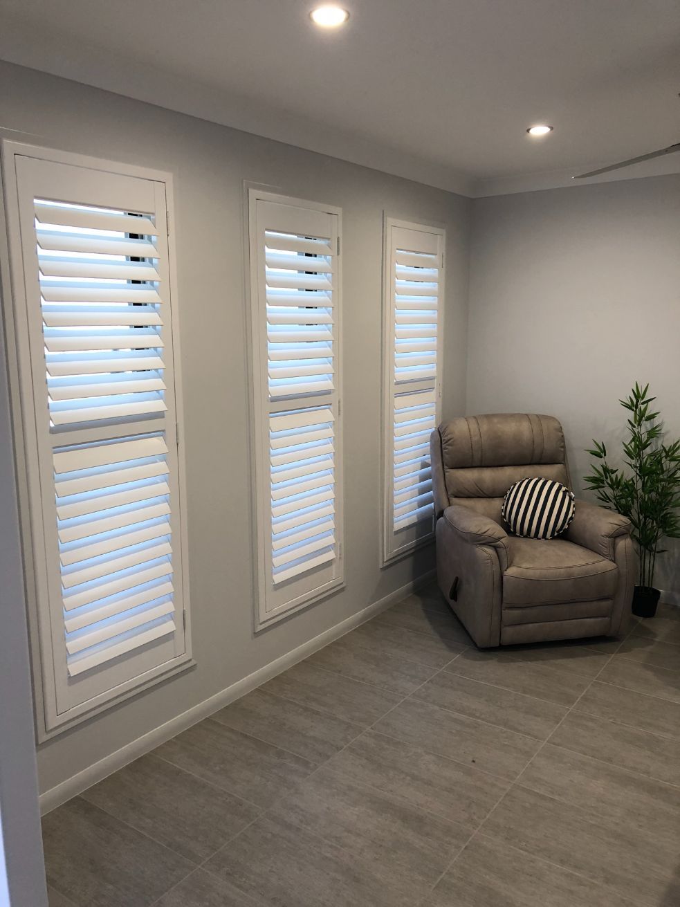 Synthetic Plantation Shutters Advantage Screens & Blinds Hervey Bay
