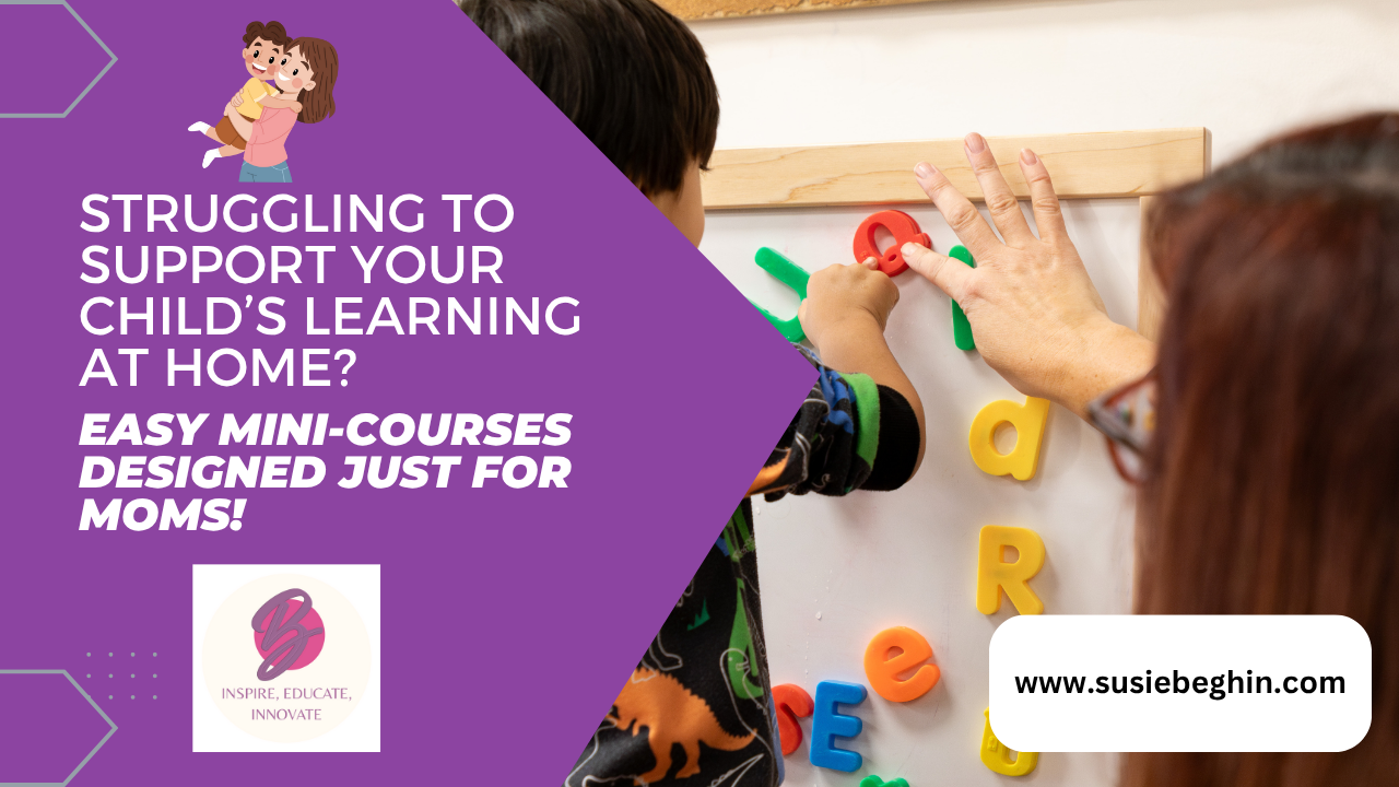 An advertisement for online mini-courses to support learning at home.