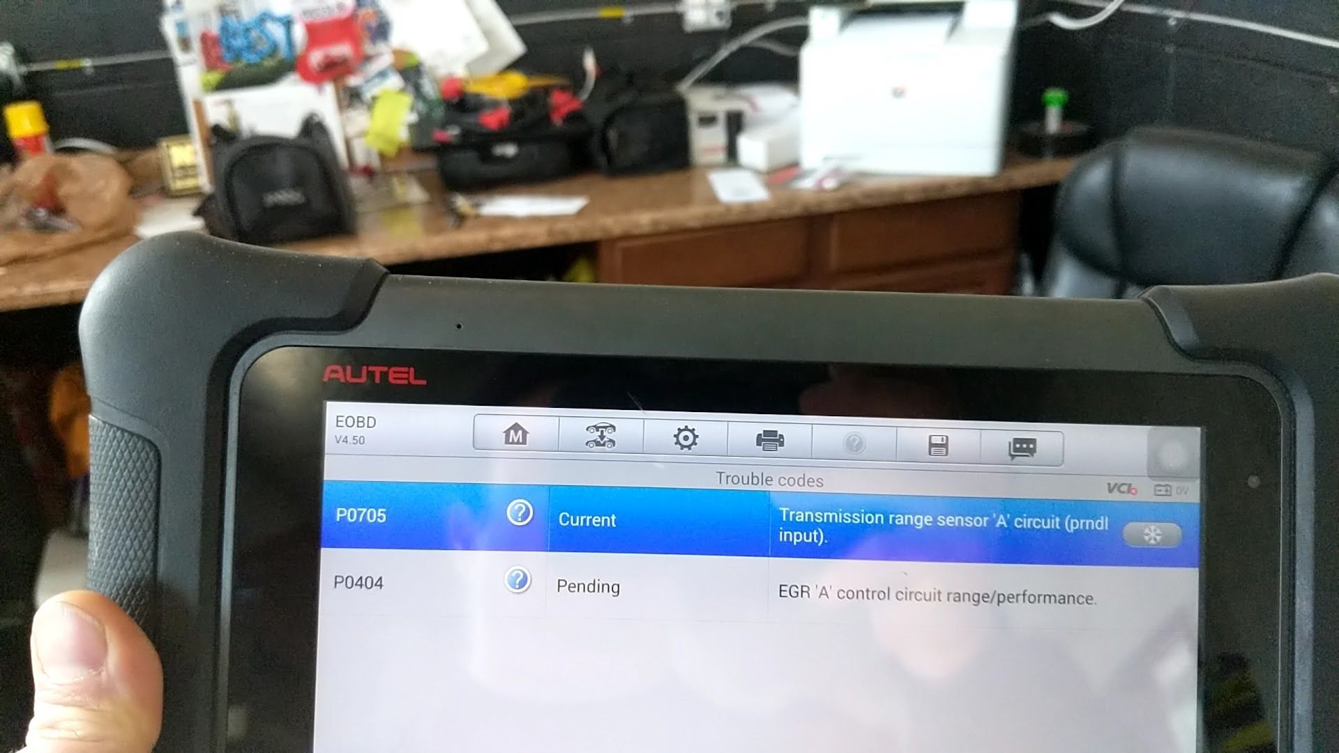 Diagnostic Tool Showing Vehicle Scan Results | Eric's Premier Auto Center