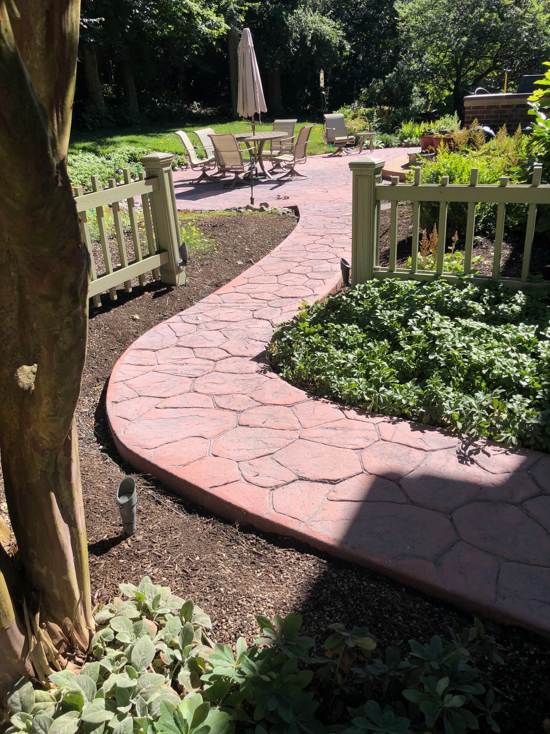 Decorative Stamped Concrete Walkway