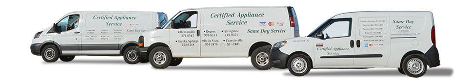 certified appliance service vans