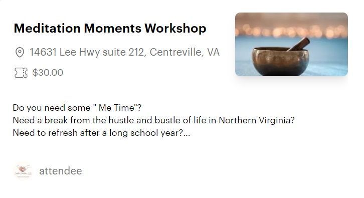 Meditation Moments Workshop at Creative Connections
