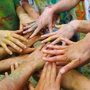 colored hands