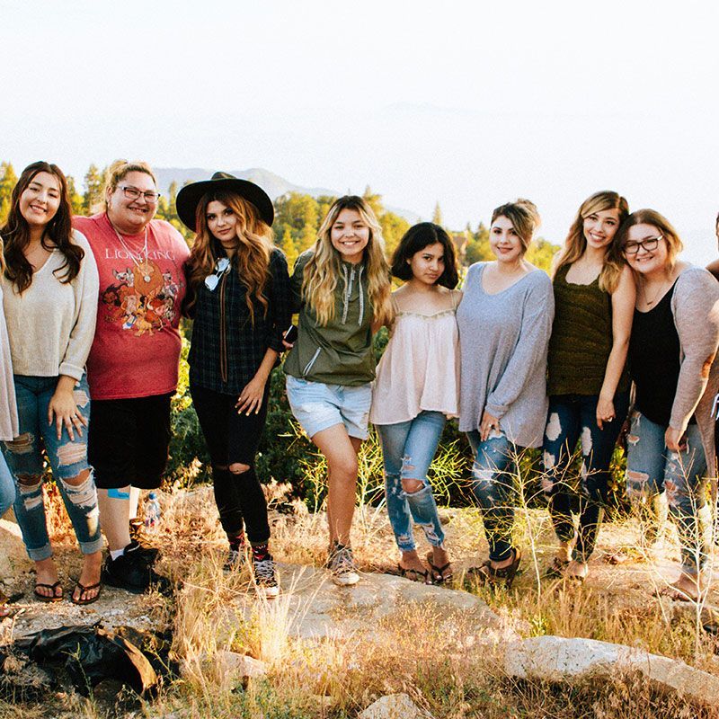 teen friends smiling