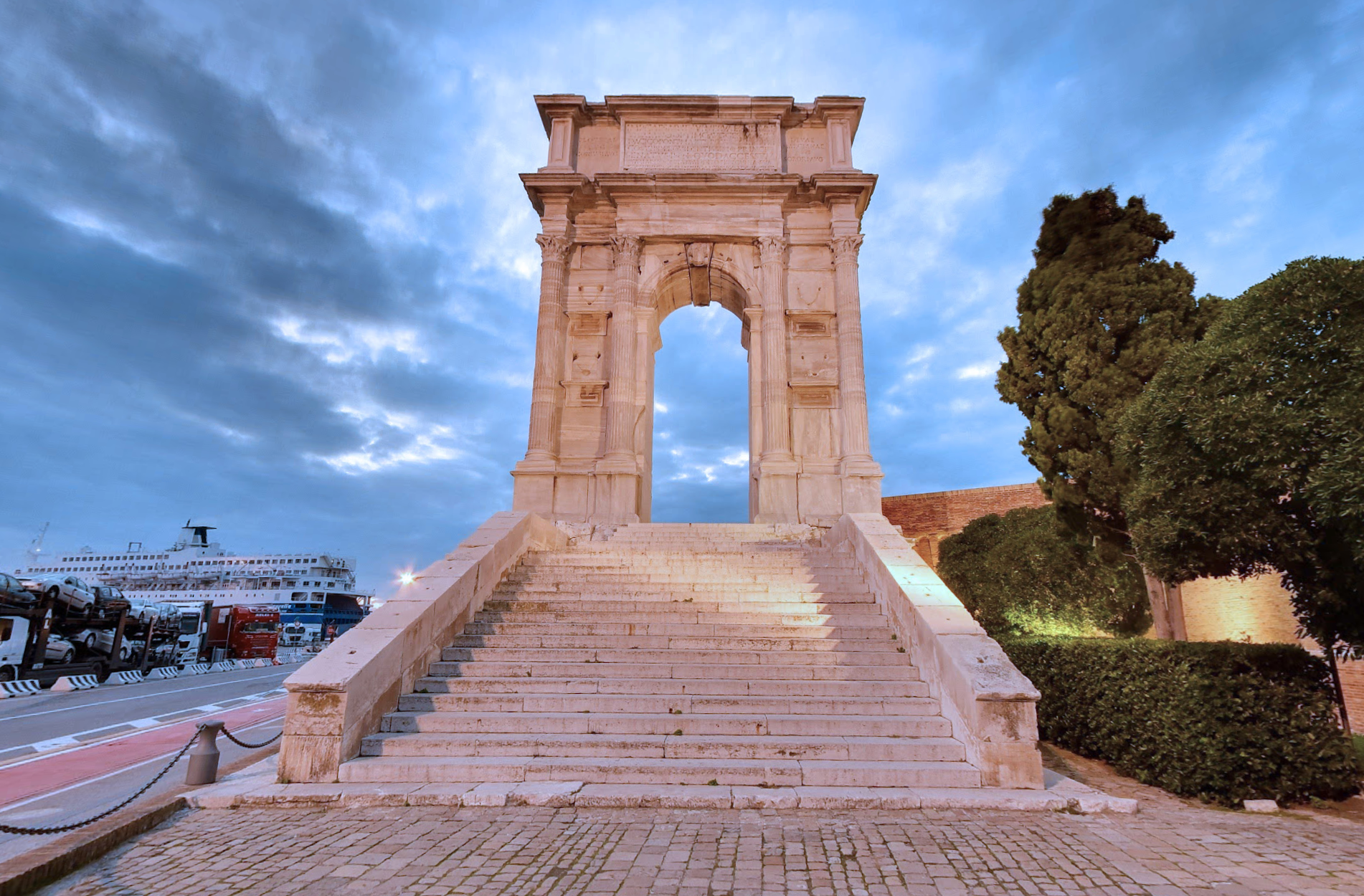 Arch of Trajan by Google Earth