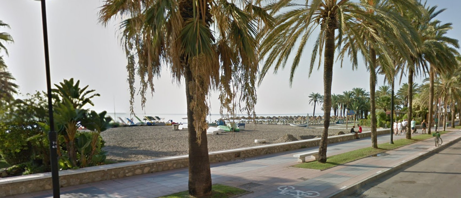 Bajondillo beach by Google Earth
