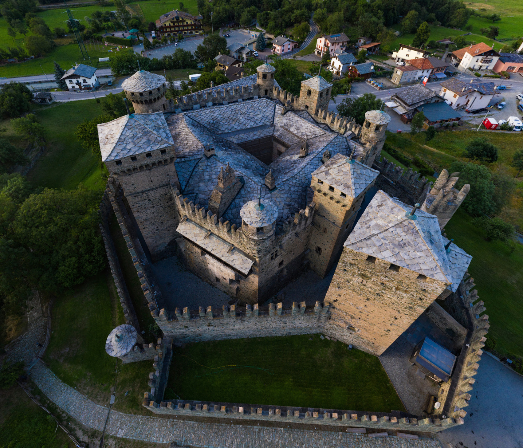 Fénis Castle by Google Earth