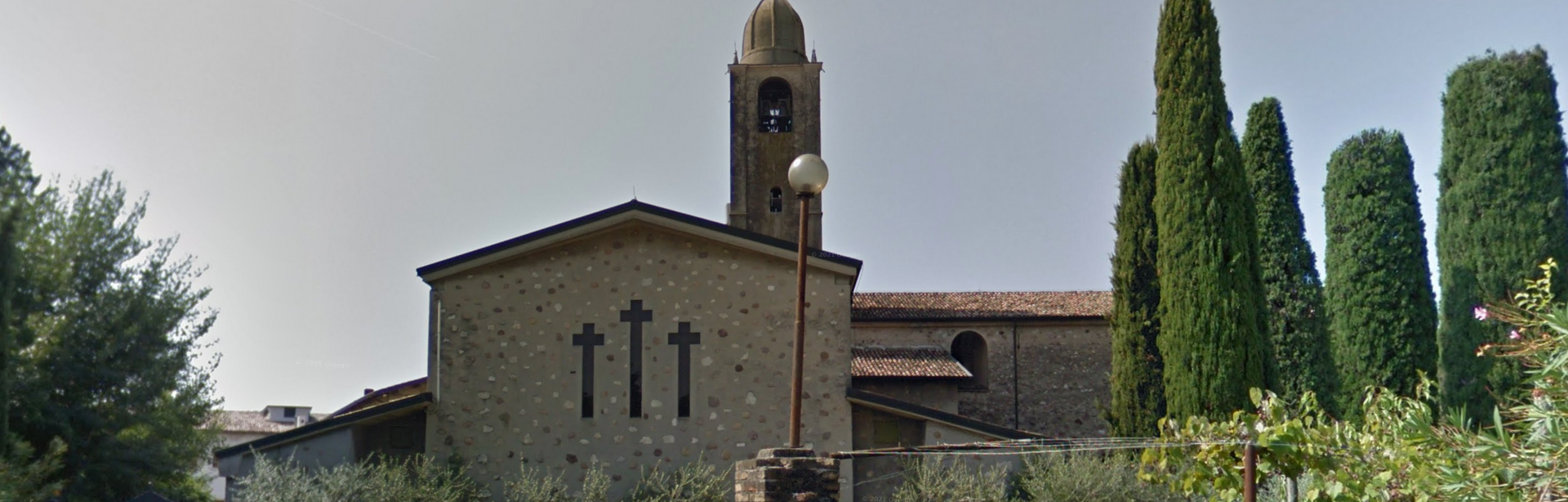 Madonna del Frassino Sanctuary by Google Earth;