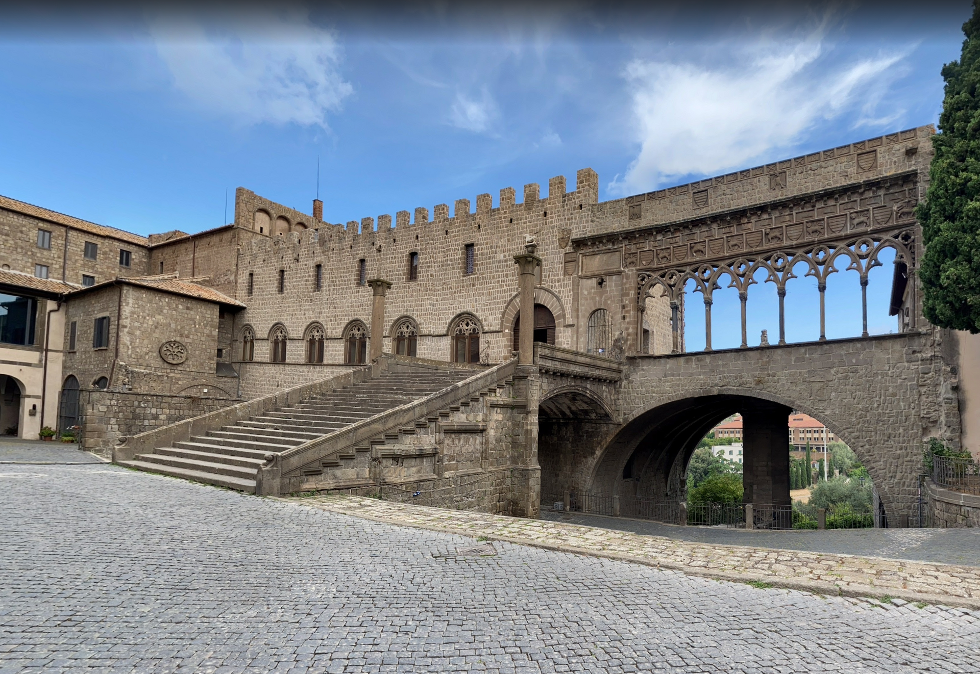 Palace of the Popes in Viterbo by Google Earth