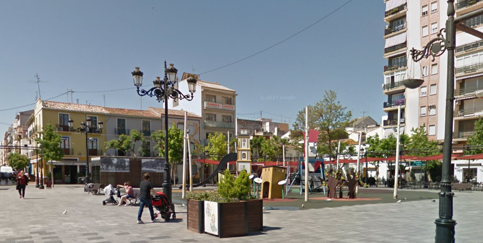 Plaça del Prado by Google Earth